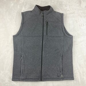 Smartwool Vest Men XL Fleece Dark Gray Merino Wool Blend Full Zip Outdoor Hiking